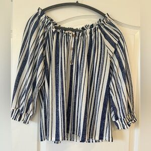 EUC Joie De Vivre Striped Blouse